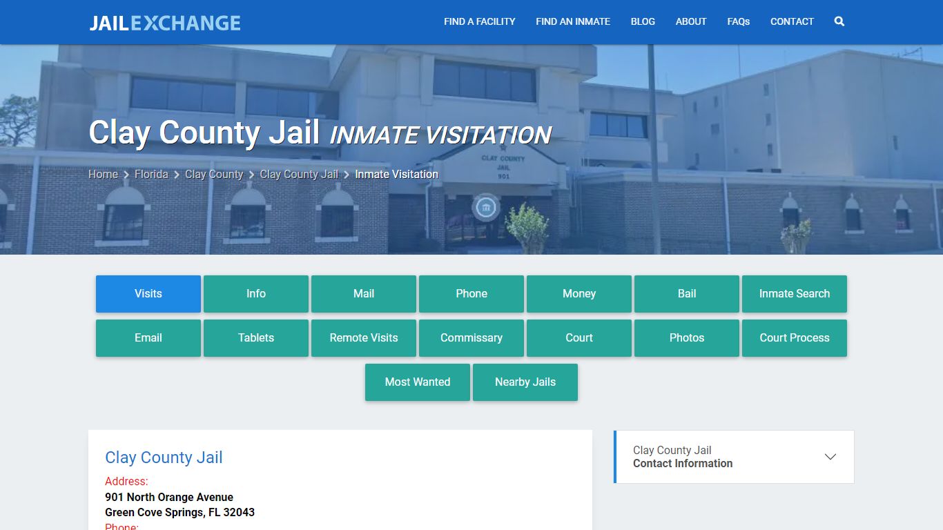 Inmate Visitation - Clay County Jail, FL - Jail Exchange