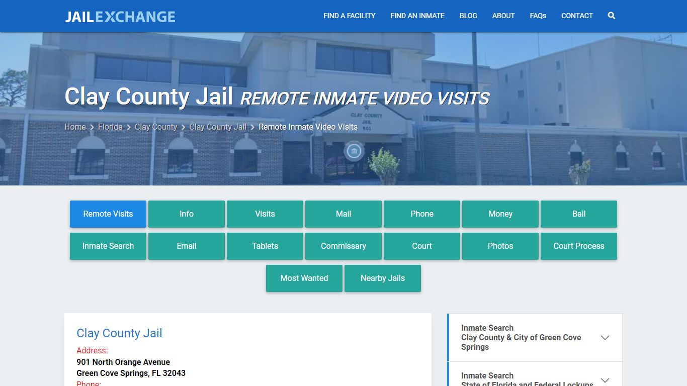 Video Visitation - Clay County Jail, FL - Jail Exchange